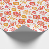 Rode kerstthema patroon Inpakpapier (Hoek)
