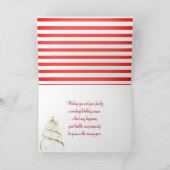 Rode kersttrein in Mountain Valley Feestdagen Kaart (Binnen)