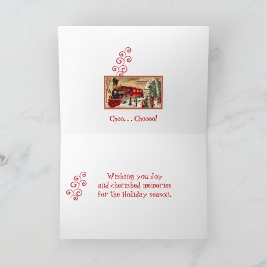  rode kersttrein Kaart (Binnen)