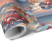  rode kersttruck met Cadeaus Cadeaupapier (Rol Hoek)
