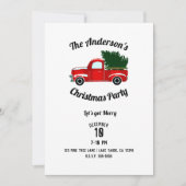 Rode Kersttruck Rustig Kerstfeest Kaart (Voorkant)