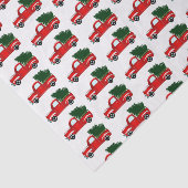 Rode Kersttruck Rustig Kerstfeest Tissuepapier (Detail)