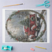 Rode Kersttruck Tissuepapier (Craft)