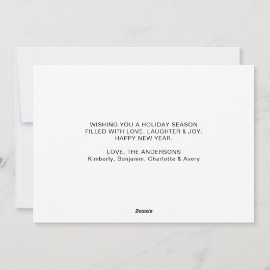  rode kersttruck VS Vlag Patriottisch Feestdagenkaart (Achterkant)