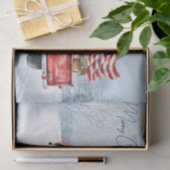  rode kersttruck VS Vlag Patriottisch Tissuepapier (Geschenk)