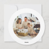 Rode kersttypografie - Aangepaste foto Feestdagenkaart (Achterkant)