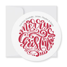 Rode kersttypografie - Aangepaste foto