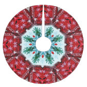 Rode Kerstvakantie Boom Rok Kerstboom Rok (Voorkant)