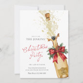 Rode Kerstvakantie Cocktail Party Uitnodiging (Voorkant)