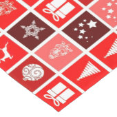 Rode Kerstvakantie Schattigee boomrendieren Korte Tafelloper (Hoek)