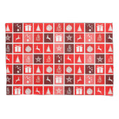 Rode Kerstvakantie Schattigee boomrendieren Kussensloop (Voorkant)