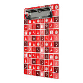 Rode Kerstvakantie Schattigee boomrendieren Mini Klembord (Angled2)