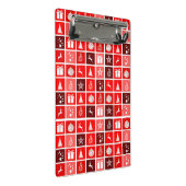 Rode Kerstvakantie Schattigee boomrendieren Mini Klembord (Schuin)