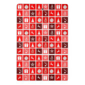 Rode Kerstvakantie Schattigee boomrendieren Mini Klembord (Achterkant)