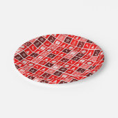 Rode Kerstvakantie Schattigee boomrendieren Papieren Bordje (Gekanteld)