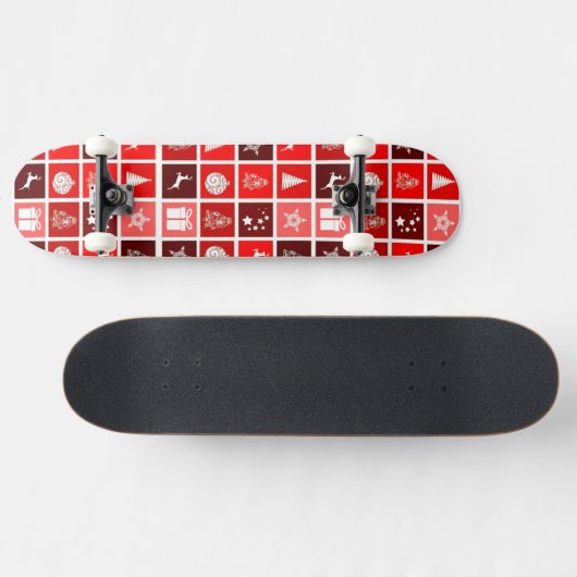 Rode Kerstvakantie Schattigee boomrendieren Persoonlijk Skateboard (Horizontaal)