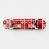 Rode Kerstvakantie Schattigee boomrendieren Persoonlijk Skateboard (Horizontaal)