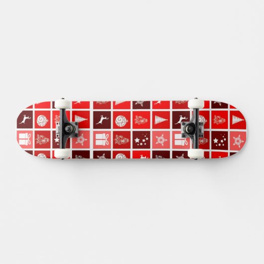 Rode Kerstvakantie Schattigee boomrendieren Persoonlijk Skateboard (Horizontaal)