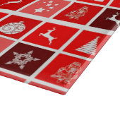 Rode Kerstvakantie Schattigee boomrendieren Snijplank (Hoek)