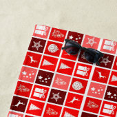 Rode Kerstvakantie Schattigee boomrendieren Strandlaken (In situ)