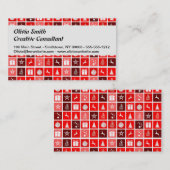 Rode Kerstvakantie Schattigee boomrendieren Visitekaartje (Voorkant / Achterkant)