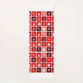 Rode Kerstvakantie Schattigee boomrendieren Yogamat (Achterkant)