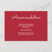 Rode Kerstvakantie Vakantie Bruiloft Accommodatie Informatiekaartje (Voorkant)