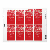 Rode kerstverlichting Feestwijnlabel Etiket (Full Sheet)