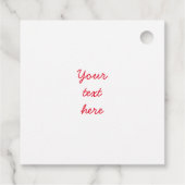 Rode kerstversiering bedankjes labels (Achterkant)