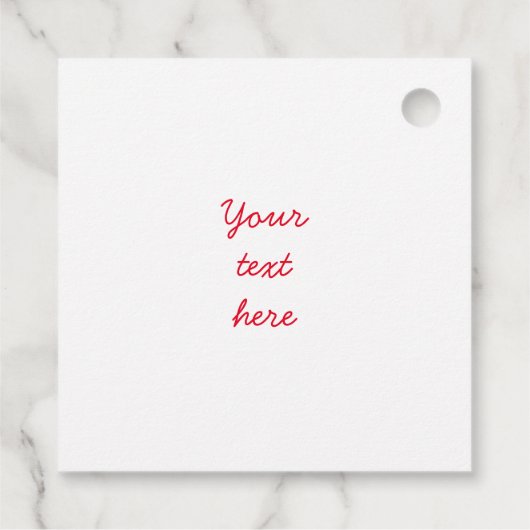 Rode kerstversiering bedankjes labels (Achterkant)