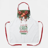 Rode kerstversiering en keuken citaat schort (Voorkant)