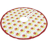 Rode kerstversiering gouden sterren Roodrand Kerstboom Rok (Gekanteld)