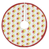 Rode kerstversiering gouden sterren Roodrand Kerstboom Rok (Voorkant)