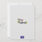 Rode Kerstversiering Kerstkaart (Achterkant)