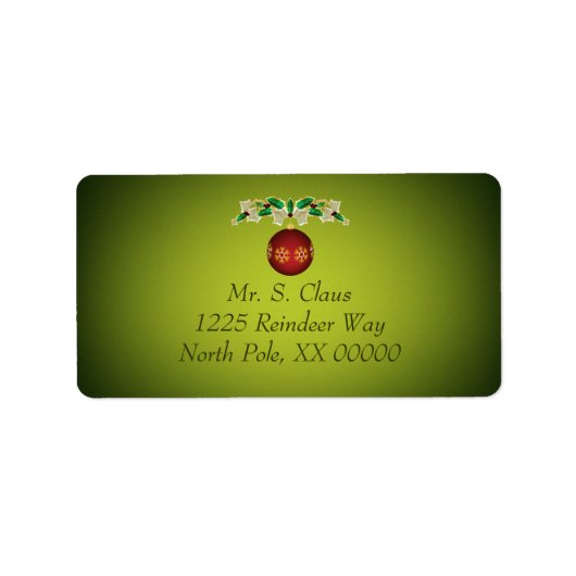 Rode kerstversiering met Ivy en Holly Garland Etiket (Voorkant)