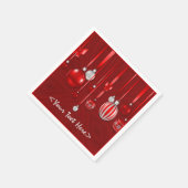 Rode kerstversiering Napkins Servetten (Hoek)