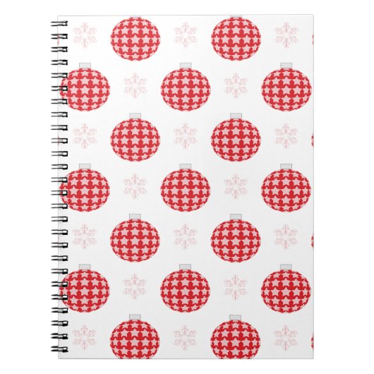 Rode kerstversiering notitieboek (Voorkant)