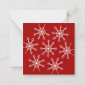 Rode kerstversiering notitiekaartje (Achterkant)