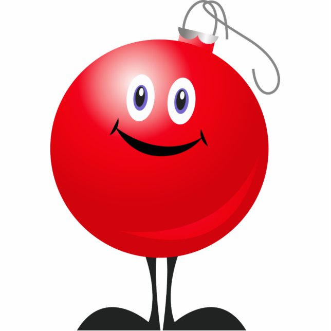 rode kerstversiering staand fotobeeldje  (Voorkant)