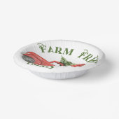 Rode Kerstwagen Boerderij Fresh Trees Papieren Kommen (Gebogen)