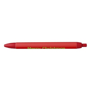 Rode kerstwenslijst blauwe inkt pen