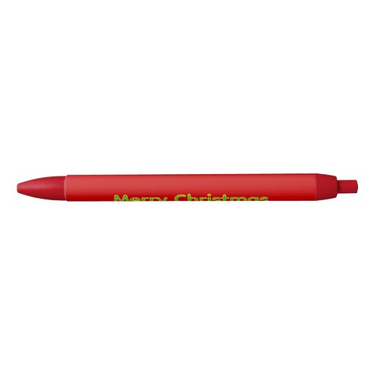 Rode kerstwenslijst blauwe inkt pen (Voorkant)
