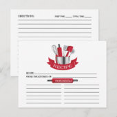 Rode Keuken Gereedschap Vrijgezellenfeest Recept K Briefkaart (Voorkant / Achterkant)