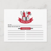 Rode Keuken Gereedschap Vrijgezellenfeest Recept K Briefkaart (Voorkant)