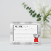 Rode Keuken Utensil Caddy Rolling Pin Recept Kaart (Staand voorkant)