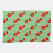 Rode keukenhanddoek met blaasjes (Horizontaal)