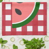 Rode keukenhanddoeken voor watermeloenen (Gevouwen)