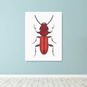 Rode kever canvas afdruk (Insitu (Houten vloer))