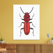 Rode kever canvas afdruk (Insitu (Woonkamer))