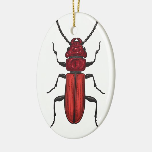 Rode kever keramisch ornament (Links)